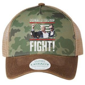 Donald Trump Fist American Flag Trump Fight Legacy Tie Dye Trucker Hat