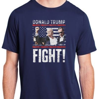 Donald Trump Fist American Flag Trump Fight Adult ChromaSoft Performance T-Shirt