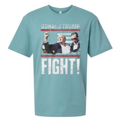 Donald Trump Fist American Flag Trump Fight Sueded Cloud Jersey T-Shirt