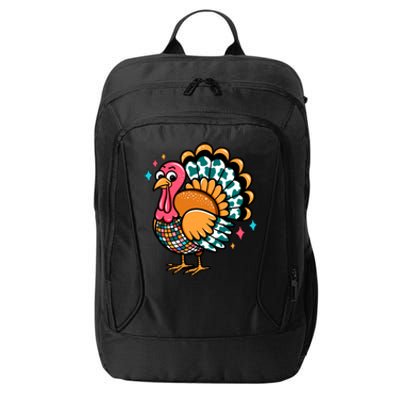 Disco Turkey Funny Thanksgiving Food Leftovers Humor Meaningful Gift City Backpack