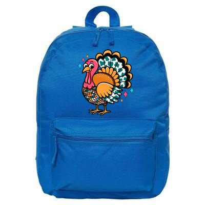 Disco Turkey Funny Thanksgiving Food Leftovers Humor Meaningful Gift 16 in Basic Backpack