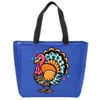 Disco Turkey Funny Thanksgiving Food Leftovers Humor Meaningful Gift Zip Tote Bag