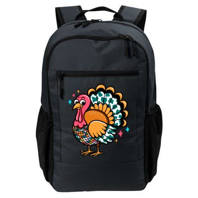 Disco Turkey Funny Thanksgiving Food Leftovers Humor Meaningful Gift Daily Commute Backpack