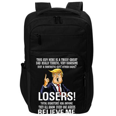 Donald Trump Fathers Day Great Dad Funny Trump 2024 Lovers Impact Tech Backpack