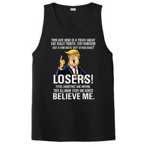 Donald Trump Fathers Day Great Dad Funny Trump 2024 Lovers PosiCharge Competitor Tank