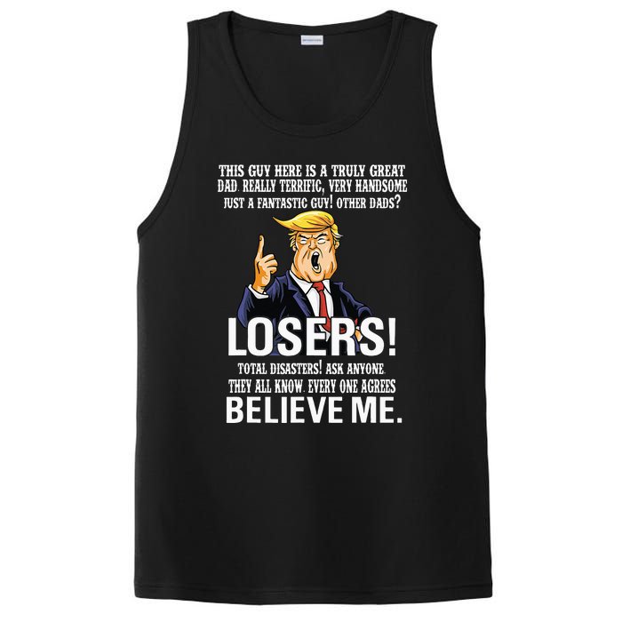 Donald Trump Fathers Day Great Dad Funny Trump 2024 Lovers PosiCharge Competitor Tank