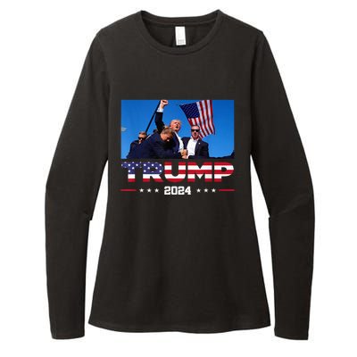 Donald Trump Fist Pump Womens CVC Long Sleeve Shirt