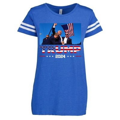 Donald Trump Fist Pump Enza Ladies Jersey Football T-Shirt