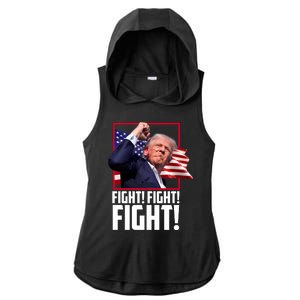 Donald Trump Fight Usa Pennsylvania Election Ladies PosiCharge Tri-Blend Wicking Draft Hoodie Tank