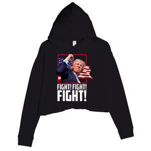 Donald Trump Fight Usa Pennsylvania Election Crop Fleece Hoodie