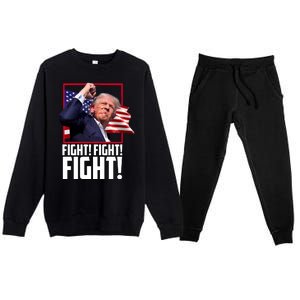 Donald Trump Fight Usa Pennsylvania Election Premium Crewneck Sweatsuit Set