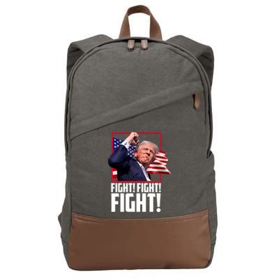 Donald Trump Fight Usa Pennsylvania Election Cotton Canvas Backpack