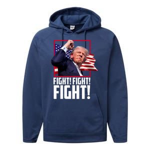 Donald Trump Fight Usa Pennsylvania Election Performance Fleece Hoodie