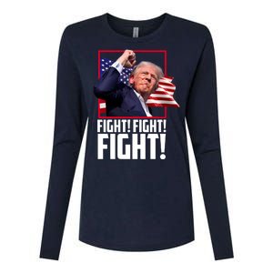 Donald Trump Fight Usa Pennsylvania Election Womens Cotton Relaxed Long Sleeve T-Shirt