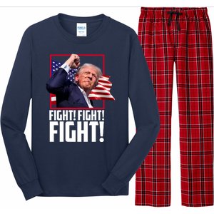 Donald Trump Fight Usa Pennsylvania Election Long Sleeve Pajama Set