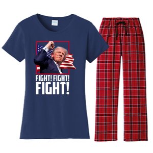 Donald Trump Fight Usa Pennsylvania Election Women's Flannel Pajama Set