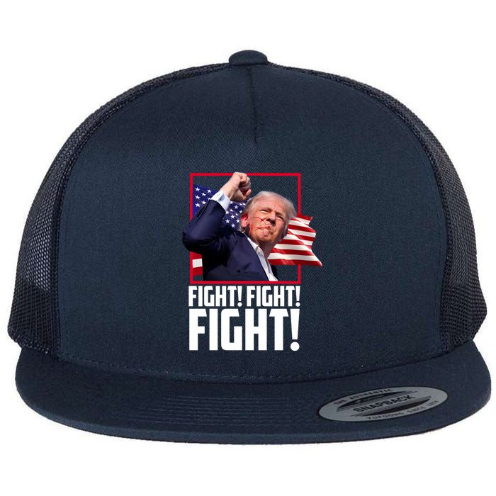 Donald Trump Fight Usa Pennsylvania Election Flat Bill Trucker Hat