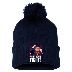 Donald Trump Fight Usa Pennsylvania Election Pom Pom 12in Knit Beanie