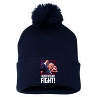 Donald Trump Fight Usa Pennsylvania Election Pom Pom 12in Knit Beanie