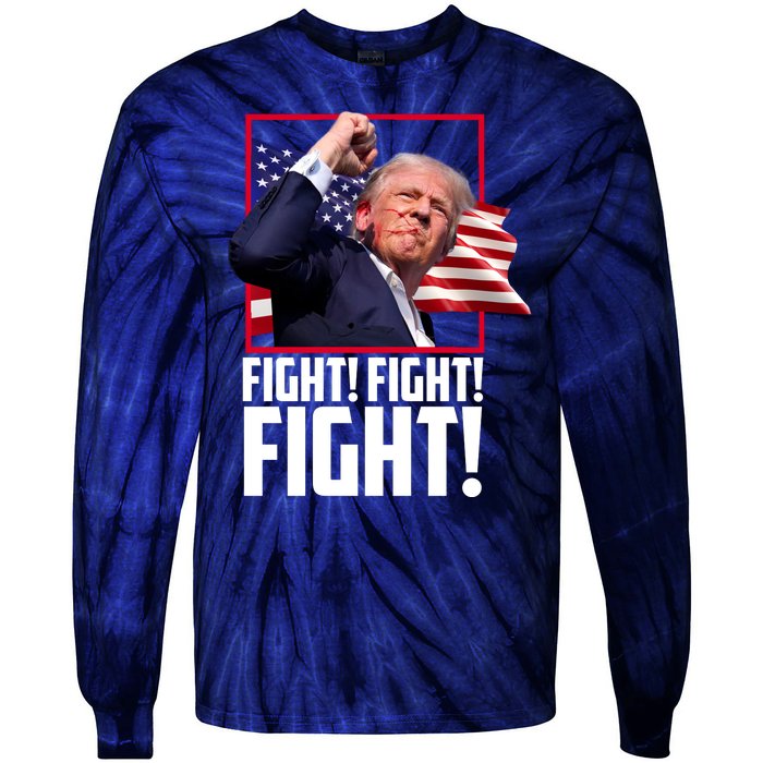 Donald Trump Fight Usa Pennsylvania Election Tie-Dye Long Sleeve Shirt