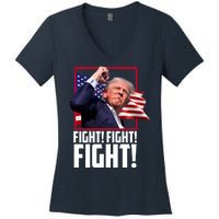 Donald Trump Fight Usa Pennsylvania Election Women's V-Neck T-Shirt