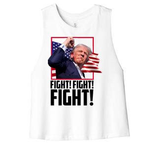 Donald Trump Fight Usa Pennsylvania Election Women's Racerback Cropped Tank