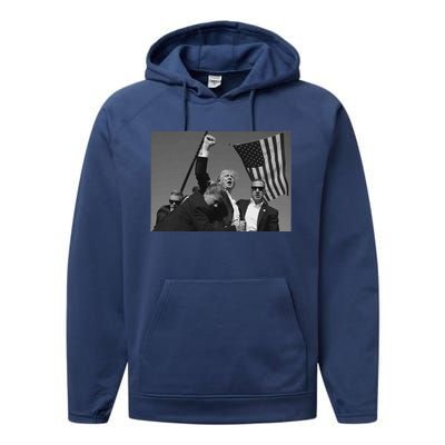 Donald Trump Fist Pump Performance Fleece Hoodie