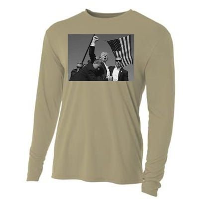 Donald Trump Fist Pump Cooling Performance Long Sleeve Crew