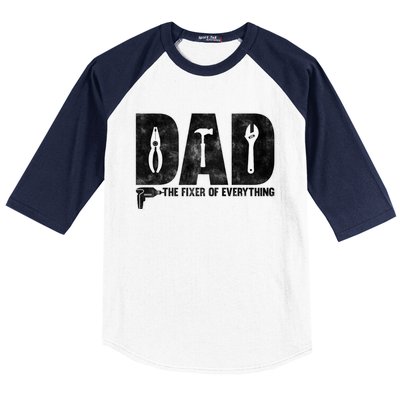 Dad The Fixer Of Everything Funny FatherS Day Dads Saying Baseball Sleeve Shirt