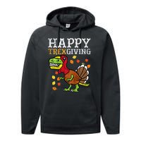 Dinosaur Thanksgiving Feast Celebration Performance Fleece Hoodie