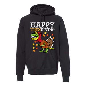 Dinosaur Thanksgiving Feast Celebration Premium Hoodie