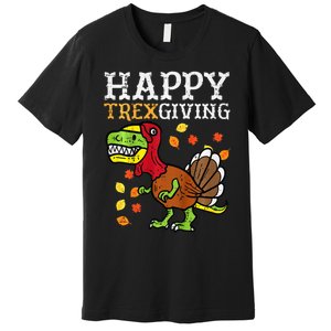 Dinosaur Thanksgiving Feast Celebration Premium T-Shirt