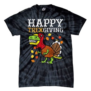 Dinosaur Thanksgiving Feast Celebration Tie-Dye T-Shirt