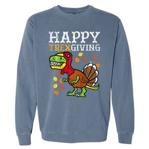 Dinosaur Thanksgiving Feast Celebration Garment-Dyed Sweatshirt