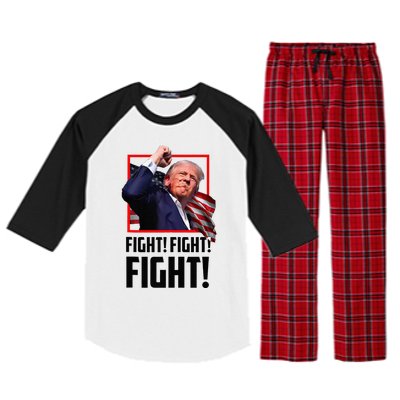 Donald Trump Fight Fighting Fighters Supporters Americans Raglan Sleeve Pajama Set