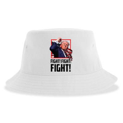 Donald Trump Fight Fighting Fighters Supporters Americans Sustainable Bucket Hat