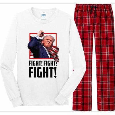 Donald Trump Fight Fighting Fighters Supporters Americans Long Sleeve Pajama Set