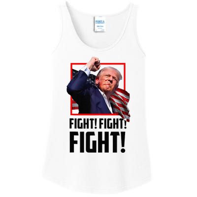 Donald Trump Fight Fighting Fighters Supporters Americans Ladies Essential Tank