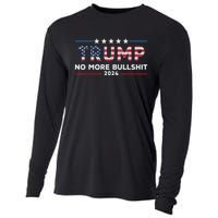 Donald Trump For President 2024 No More Bullshit Cooling Performance Long Sleeve Crew