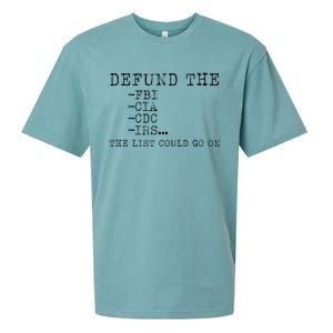 DEFUND THE FBI Sueded Cloud Jersey T-Shirt