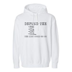 DEFUND THE FBI Garment-Dyed Fleece Hoodie