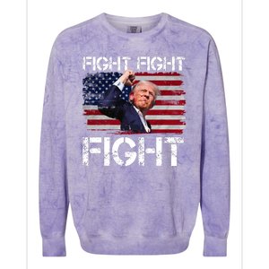 Donald Trump Fight Fight Fight Colorblast Crewneck Sweatshirt