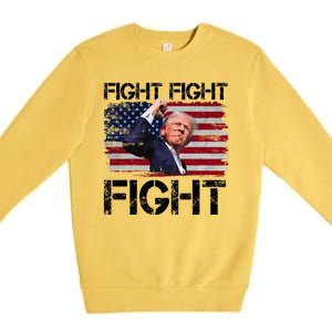 Donald Trump Fight Fight Fight Premium Crewneck Sweatshirt