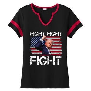 Donald Trump Fight Fight Fight Ladies Halftime Notch Neck Tee