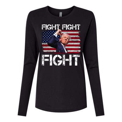 Donald Trump Fight Fight Fight Womens Cotton Relaxed Long Sleeve T-Shirt