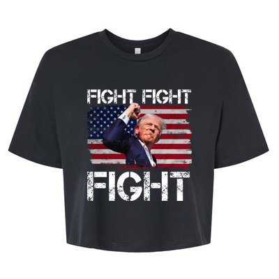 Donald Trump Fight Fight Fight Bella+Canvas Jersey Crop Tee