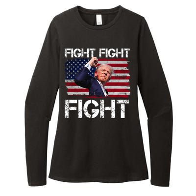 Donald Trump Fight Fight Fight Womens CVC Long Sleeve Shirt