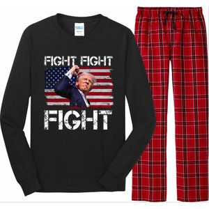 Donald Trump Fight Fight Fight Long Sleeve Pajama Set