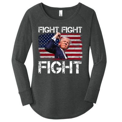 Donald Trump Fight Fight Fight Women's Perfect Tri Tunic Long Sleeve Shirt