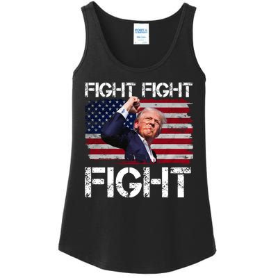 Donald Trump Fight Fight Fight Ladies Essential Tank